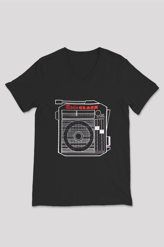 Clash (The) Baskılı Unisex Siyah V Yaka Tişört