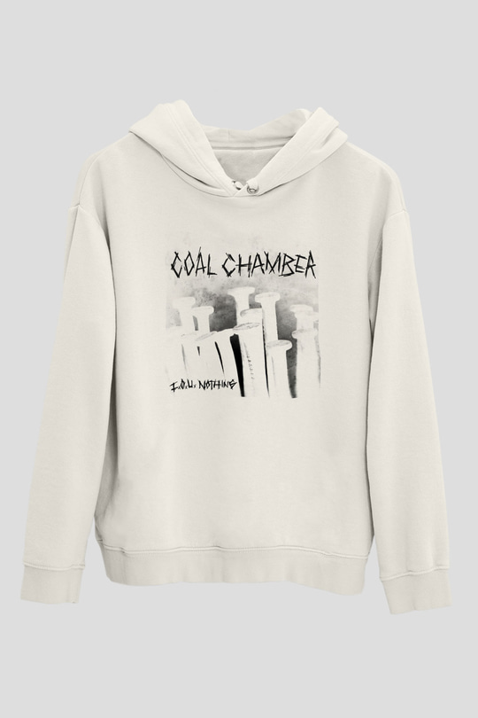 Coal Chamber Beyaz Unisex Kapşonlu Sweatshirt