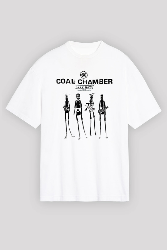 Coal Chamber Beyaz Unisex Oversize Tişört T-Shirt