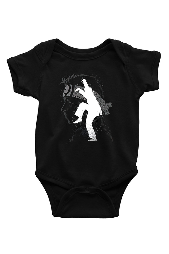 Cobra Kai Baskılı Unisex Siyah Bebek Body - Zıbın