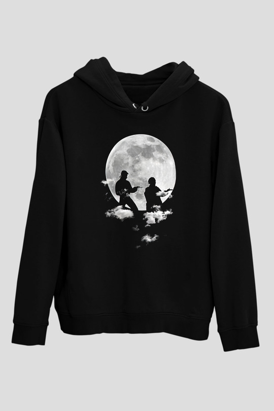 Cobra Kai Baskılı Unisex Siyah Hoodie