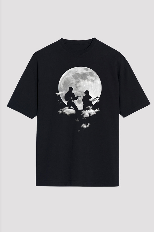 Cobra Kai Baskılı Unisex Siyah Oversize Tişört - Tshirt