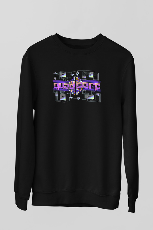 Commodore 64 Baskılı Unisex Siyah Sweatshirt