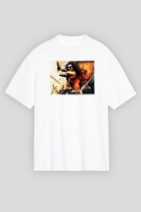 Conan the Barbarian Beyaz Unisex Oversize Tişört T-Shirt