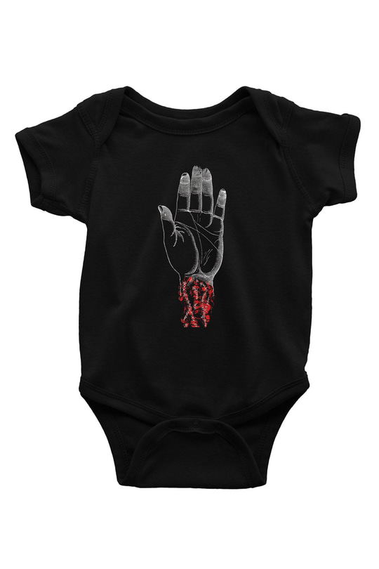 Converge Baskılı Unisex Siyah Bebek Body - Zıbın