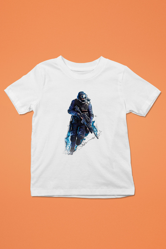 Counter Strike Baskılı Beyaz Unisex Beyaz Çocuk Tişört - Tshirt