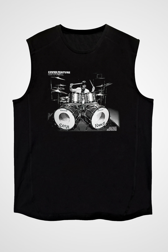 Cozy Powell Siyah Unisex Kolsuz Tişört