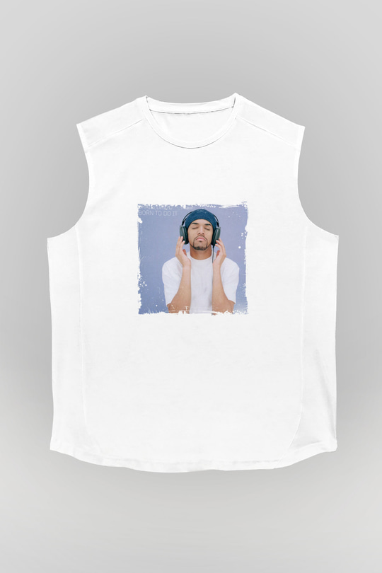 Craig David Baskılı Unisex Beyaz Kolsuz Tişört