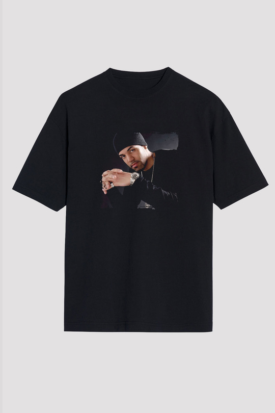 Craig David Baskılı Unisex Oversize Siyah Tişört