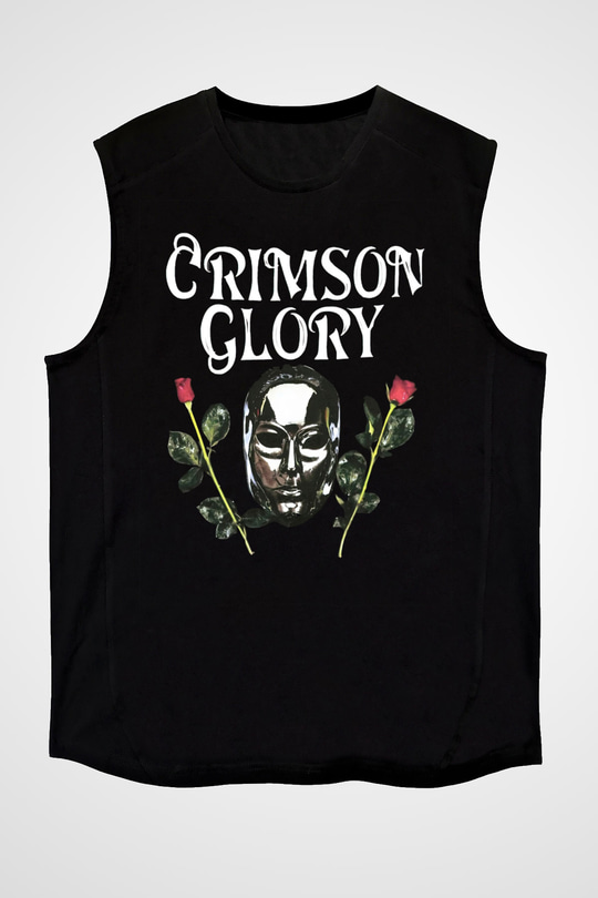 Crimson Glory Siyah Unisex Kolsuz Tişört