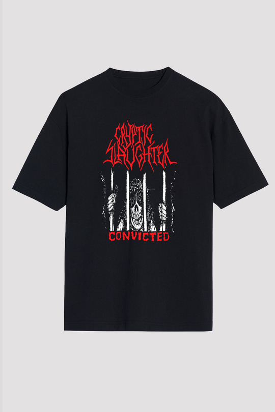 Cryptic Slaughter Siyah Unisex Tişört T-Shirt - TişörtFabrikası