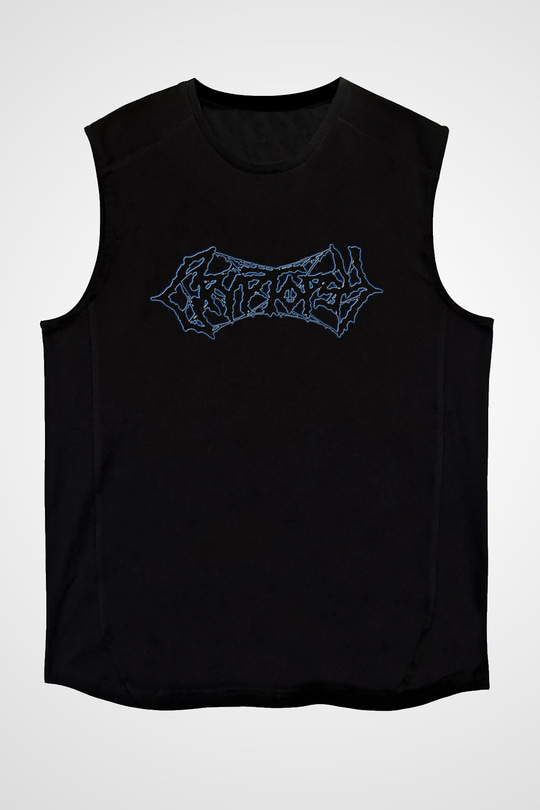 Cryptopsy Baskılı Unisex Siyah Kolsuz Tişört - Tshirt