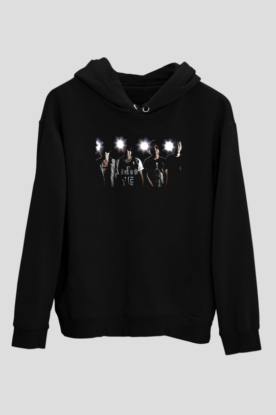 Crystal Lake Baskılı Unisex Siyah Kapüşonlu Sweatshirt