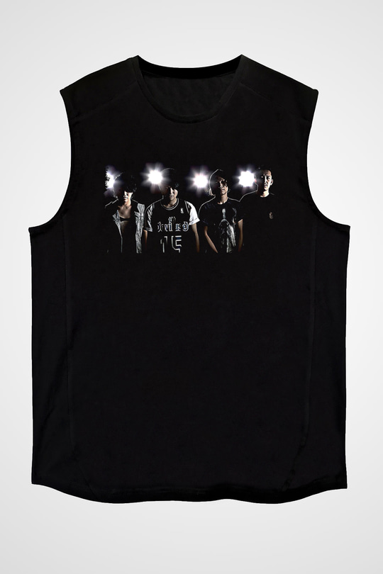 Crystal Lake Baskılı Unisex Siyah Kolsuz Tişört - Tshirt