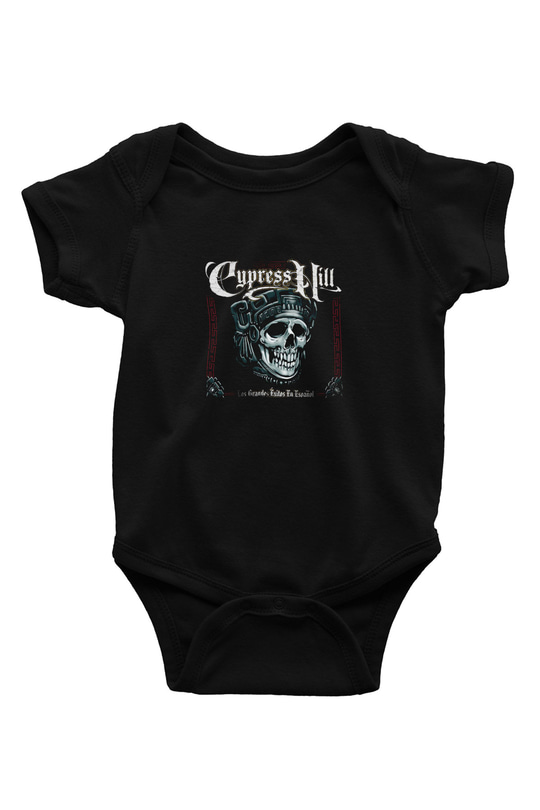 Cypress Hill Baskılı Unisex Siyah Bebek Body - Zıbın