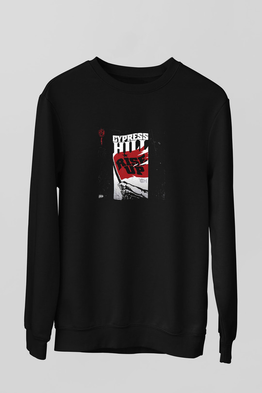 Cypress Hill Baskılı Unisex Siyah Sweatshirt