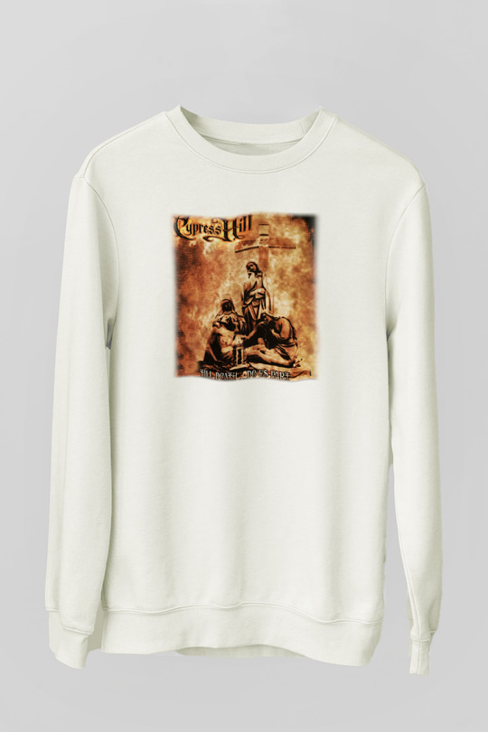 Cypress Hill Beyaz Unisex Sweatshirt