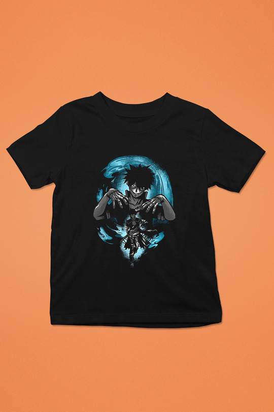 Dabi Baskılı Unisex Siyah Çocuk Tişört - Tshirt
