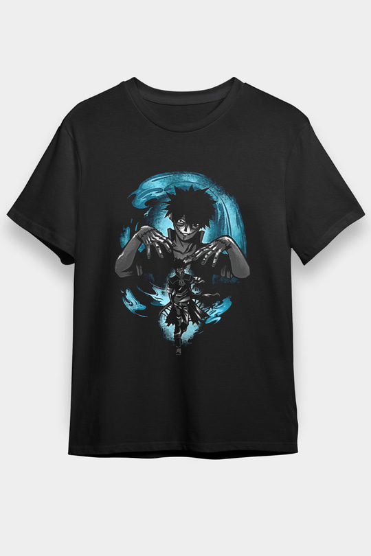 Dabi Baskılı Unisex Siyah Tişört - Tshirt