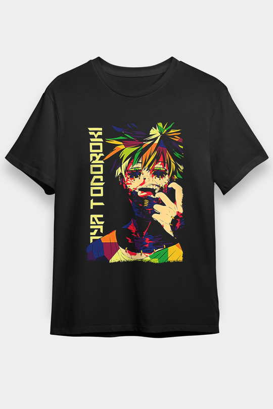 Dabi Baskılı Unisex Siyah Tişört - Tshirt