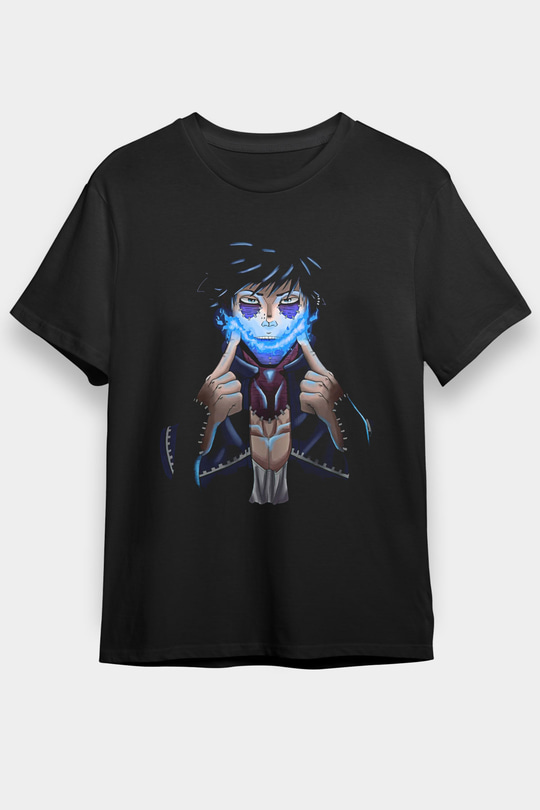 Dabi Baskılı Unisex Siyah Tişört - Tshirt