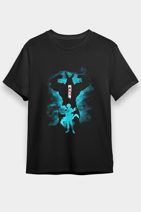 Dabi Baskılı Unisex Siyah Tişört - Tshirt