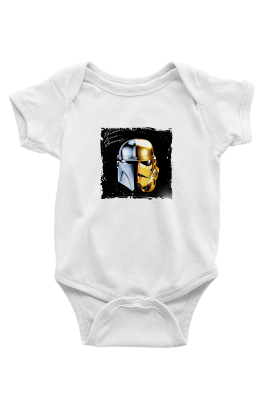 Daft Punk Baskılı Beyaz Bebek Body - Zıbın