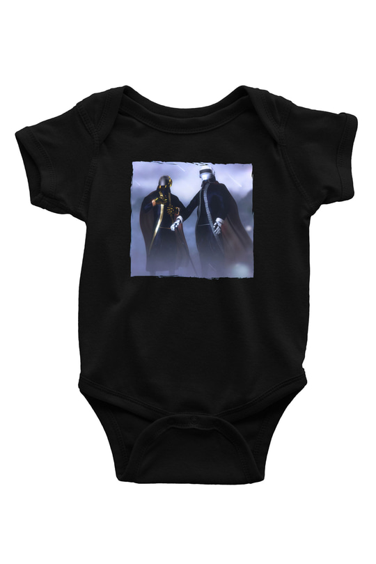 Daft Punk Siyah Bebek Body - Zıbın