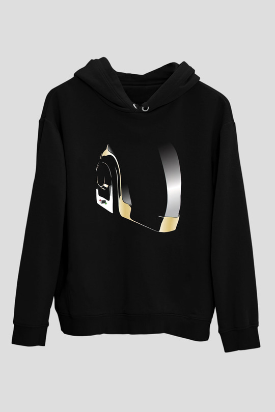 Daft Punk Siyah Unisex Kapüşonlu Sweatshirt