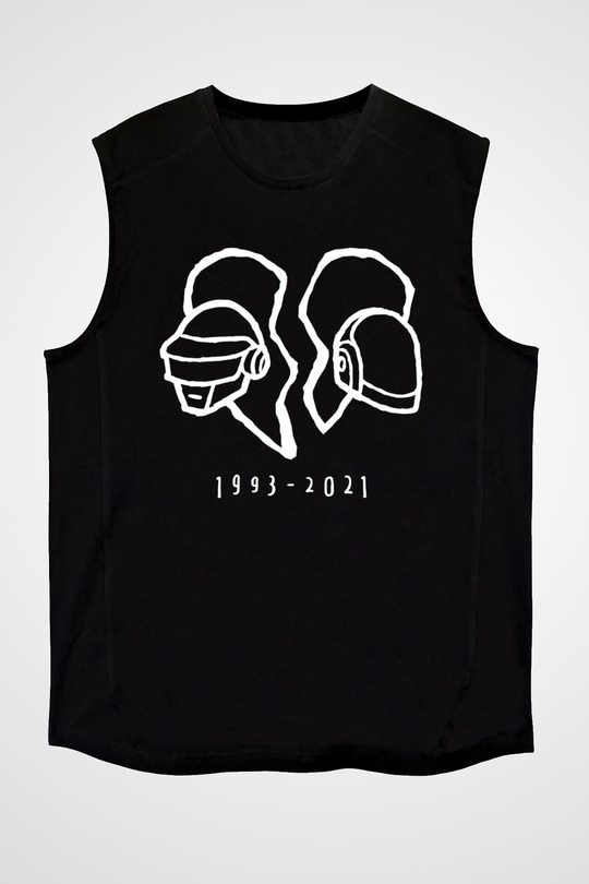 Daft Punk Siyah Unisex Kolsuz Tişört