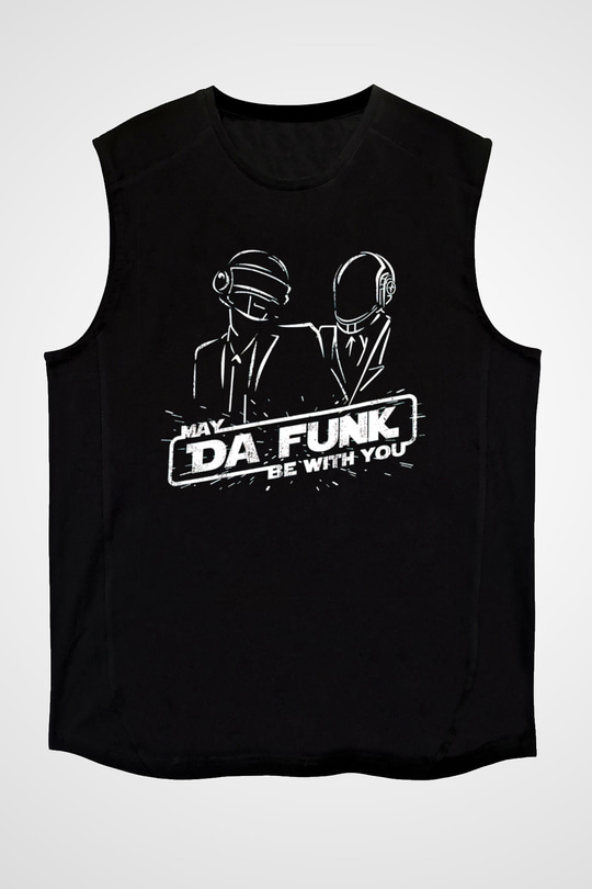 Daft Punk Siyah Unisex Kolsuz Tişört