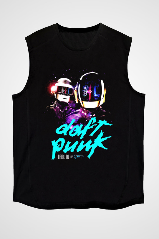 Daft Punk Siyah Unisex Kolsuz Tişört