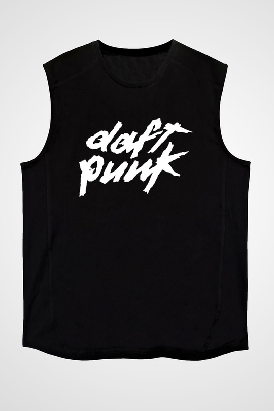 Daft Punk Siyah Unisex Kolsuz Tişört