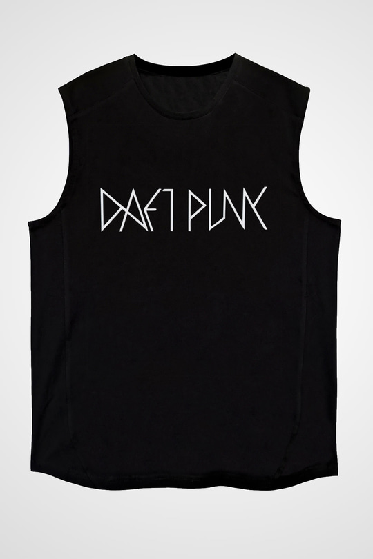 Daft Punk Siyah Unisex Kolsuz Tişört