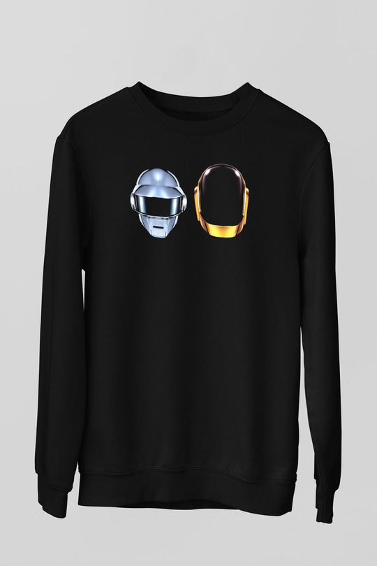 Daft Punk Siyah Unisex Sweatshirt