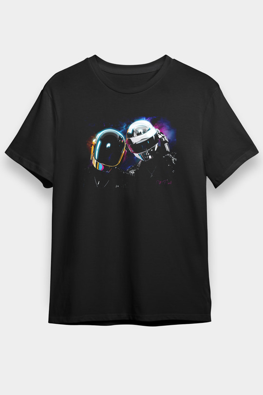 Daft Punk Siyah Unisex Tişört T-Shirt - TişörtFabrikası