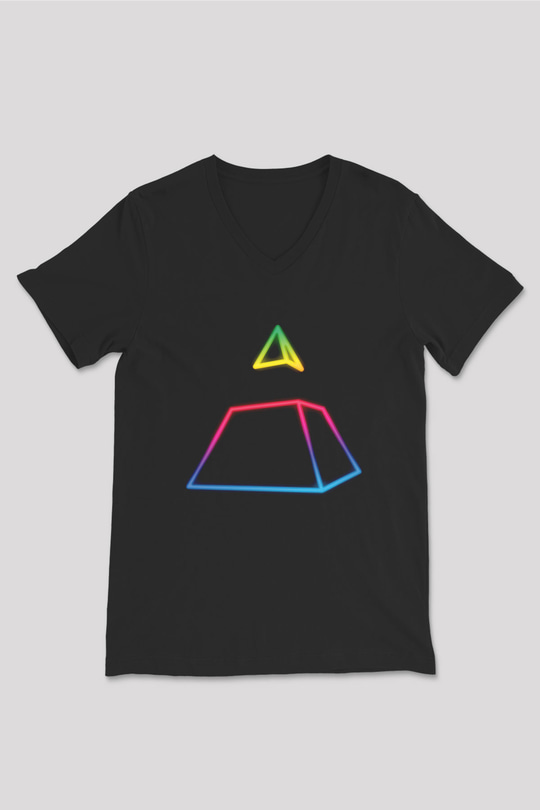 Daft Punk Siyah Unisex V Yaka Tişört