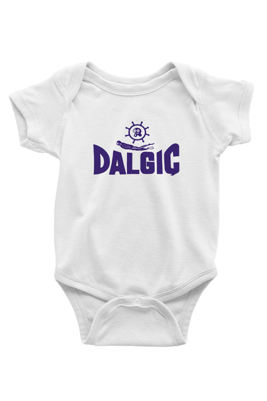 Dalgıç Baskılı Beyaz Unisex Bebek Body - Zıbın