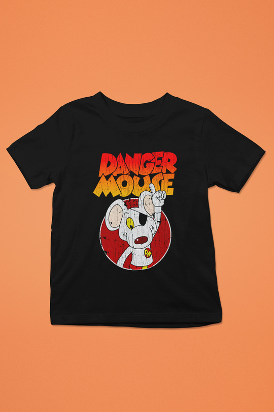 Danger Mouse Siyah Unisex  Çocuk Tişört