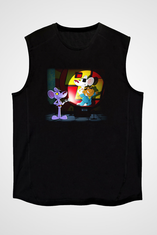 Danger Mouse Siyah Unisex Kolsuz Tişört