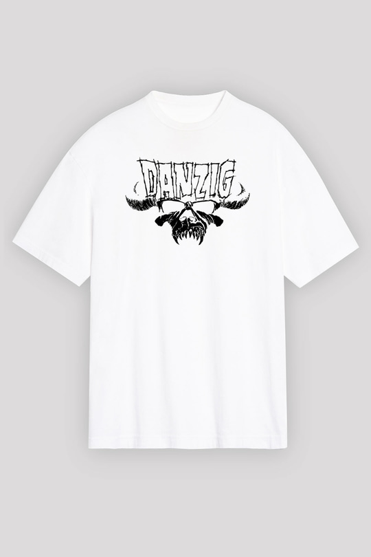 Danzig Beyaz Unisex Oversize Tişört T-Shirt