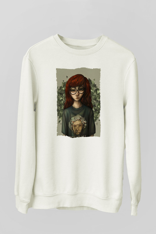 Daria Beyaz Unisex Sweatshirt