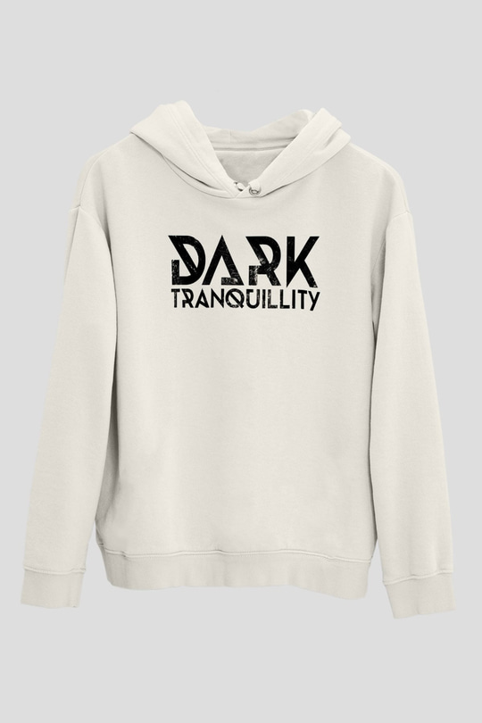 Dark Tranquillity Beyaz Unisex Kapşonlu Sweatshirt
