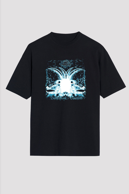Darkthrone Baskılı Unisex Siyah Oversize Tişört