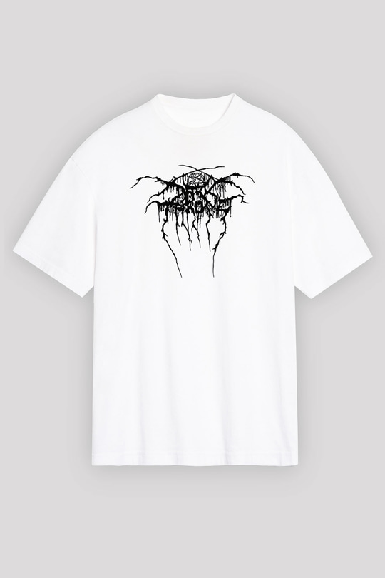 Darkthrone Beyaz Unisex Oversize Tişört T-Shirt