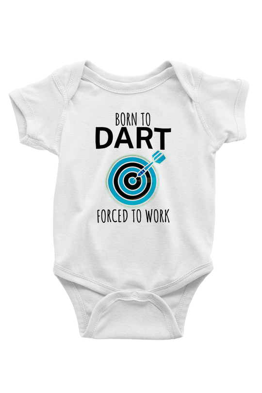 Dart Baskılı Beyaz Bebek Body - Zıbın
