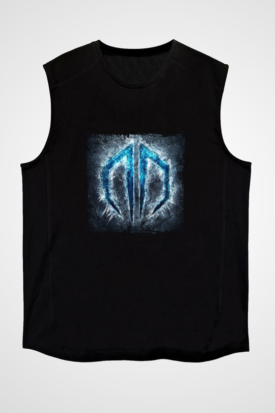 Datsik Baskılı Unisex Siyah Kolsuz Tişört