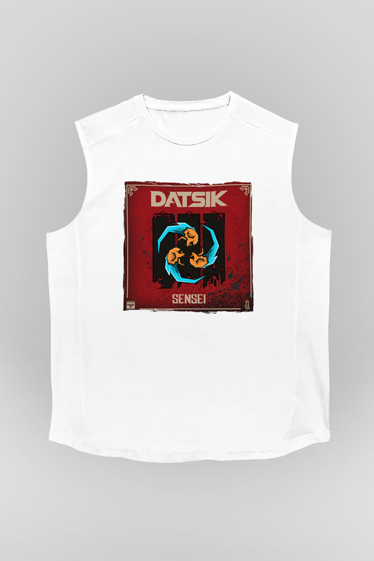 Datsik Beyaz Unisex Kolsuz Tişört