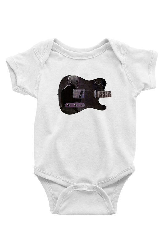 David Gilmour Baskılı Beyaz Unisex Bebek Body - Zıbın