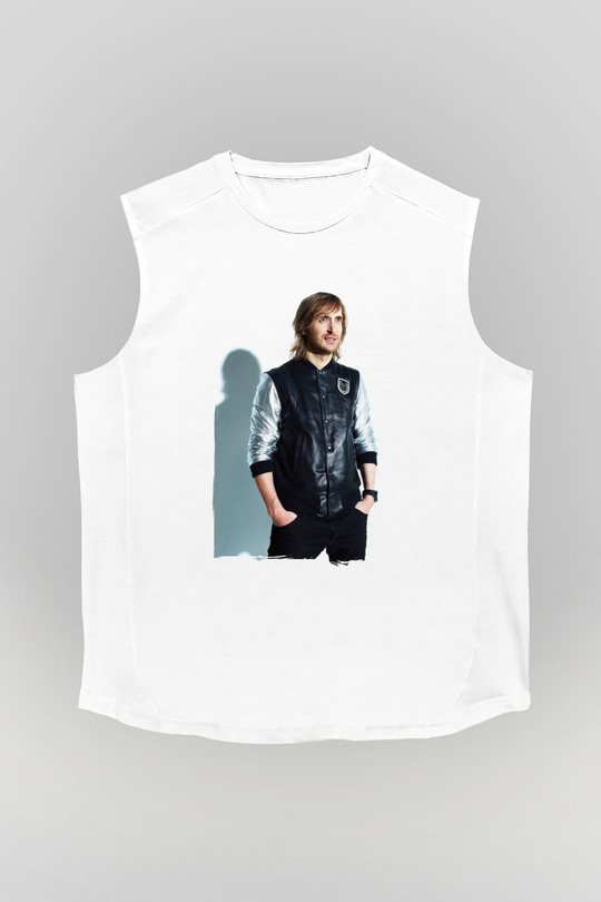 David Guetta Beyaz Unisex Kolsuz Tişört